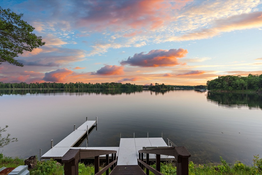 Private dock on the Whitefish Chain
